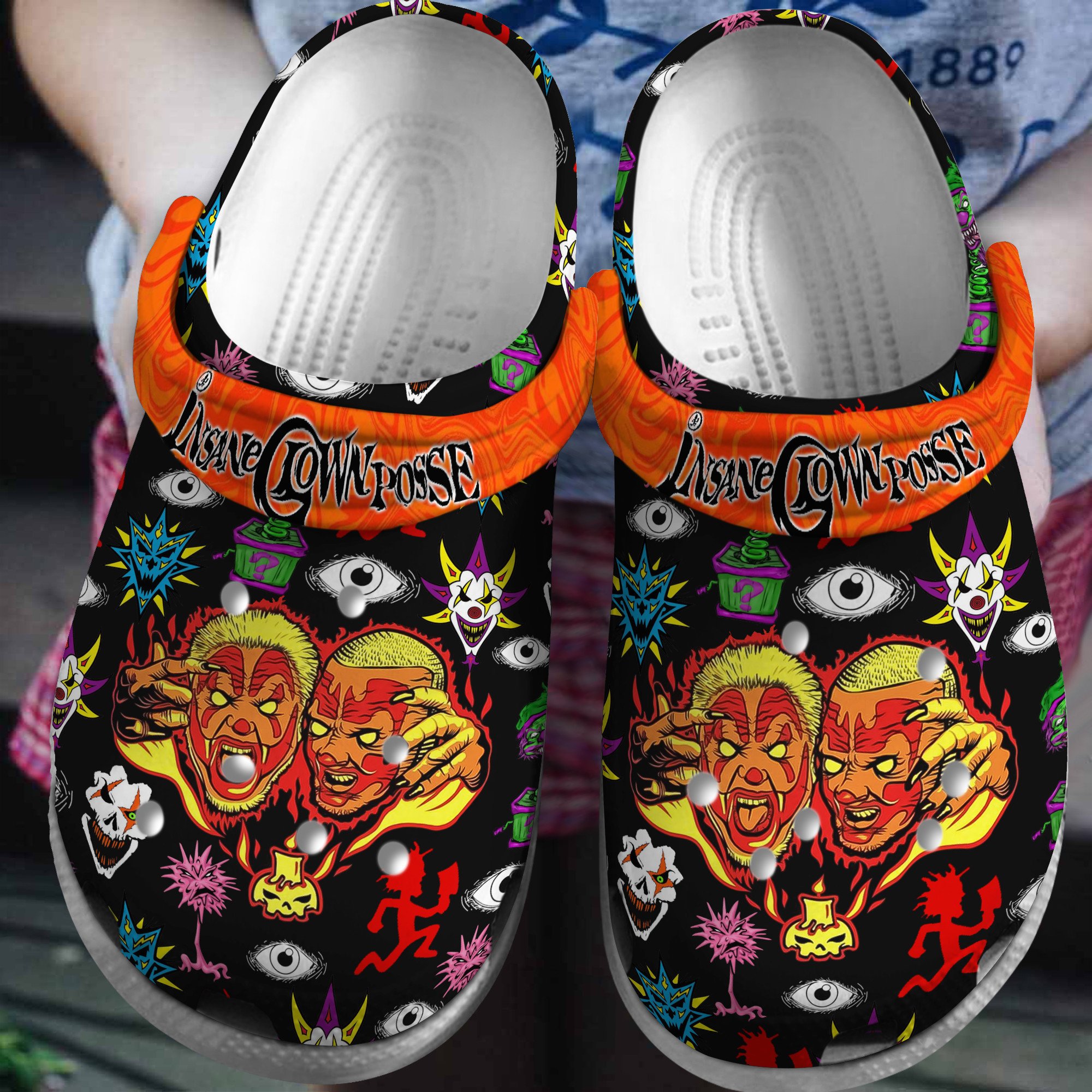 Merchidea Insane Clown Posse Music Crocs Crocband Clogs Shoes Comfortable For Men Women and Kids