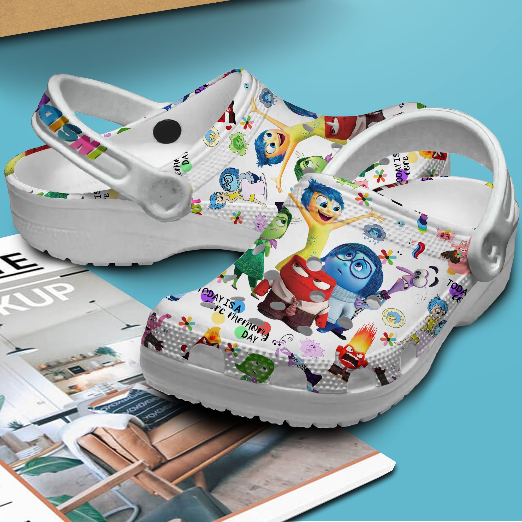 Merchidea Inside Out Cartoon Crocs Crocband Clogs Shoes Comfortable For Men Women and Kids