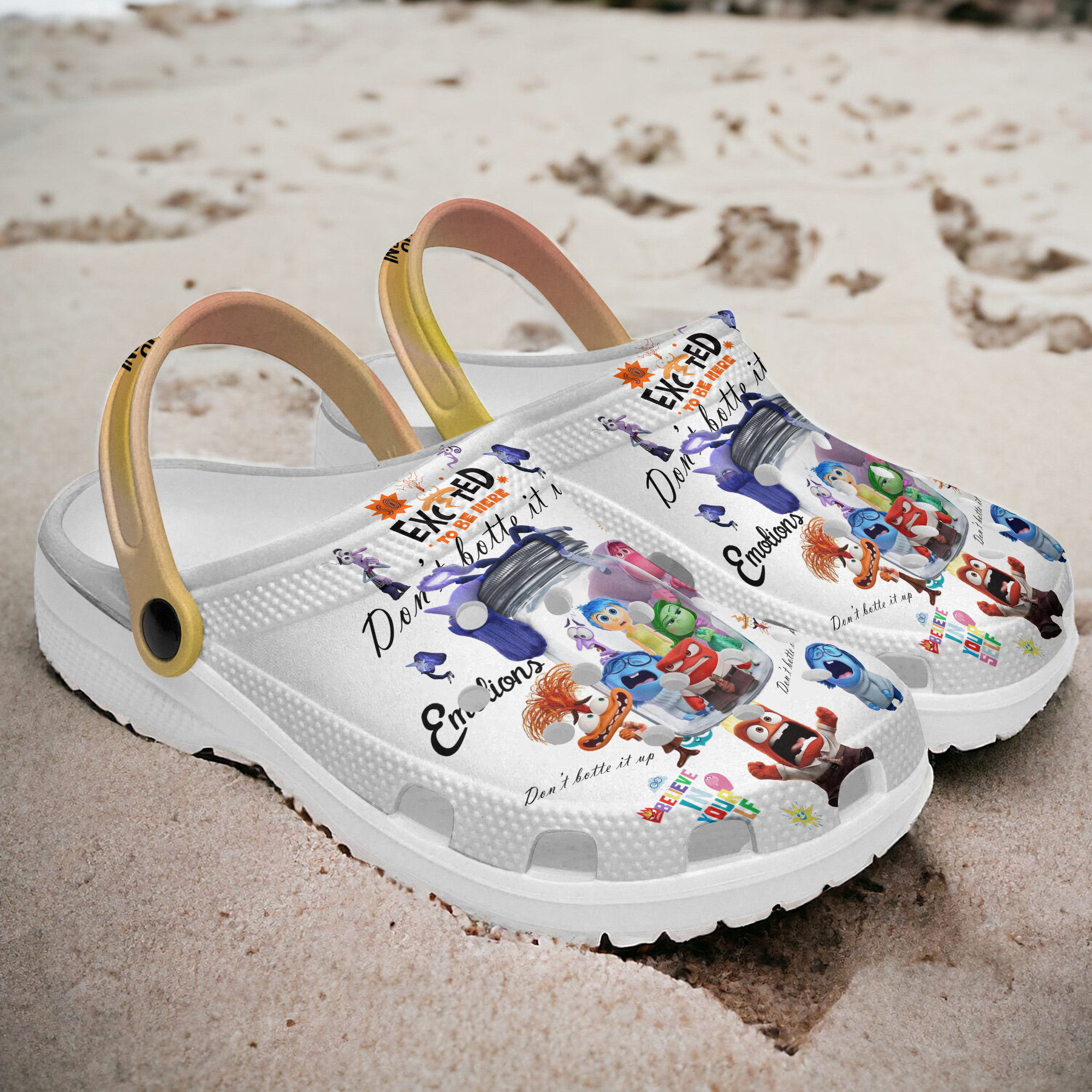 Merchidea Inside Out Cartoon Crocs Crocband Clogs Shoes Comfortable For Men Women and Kids