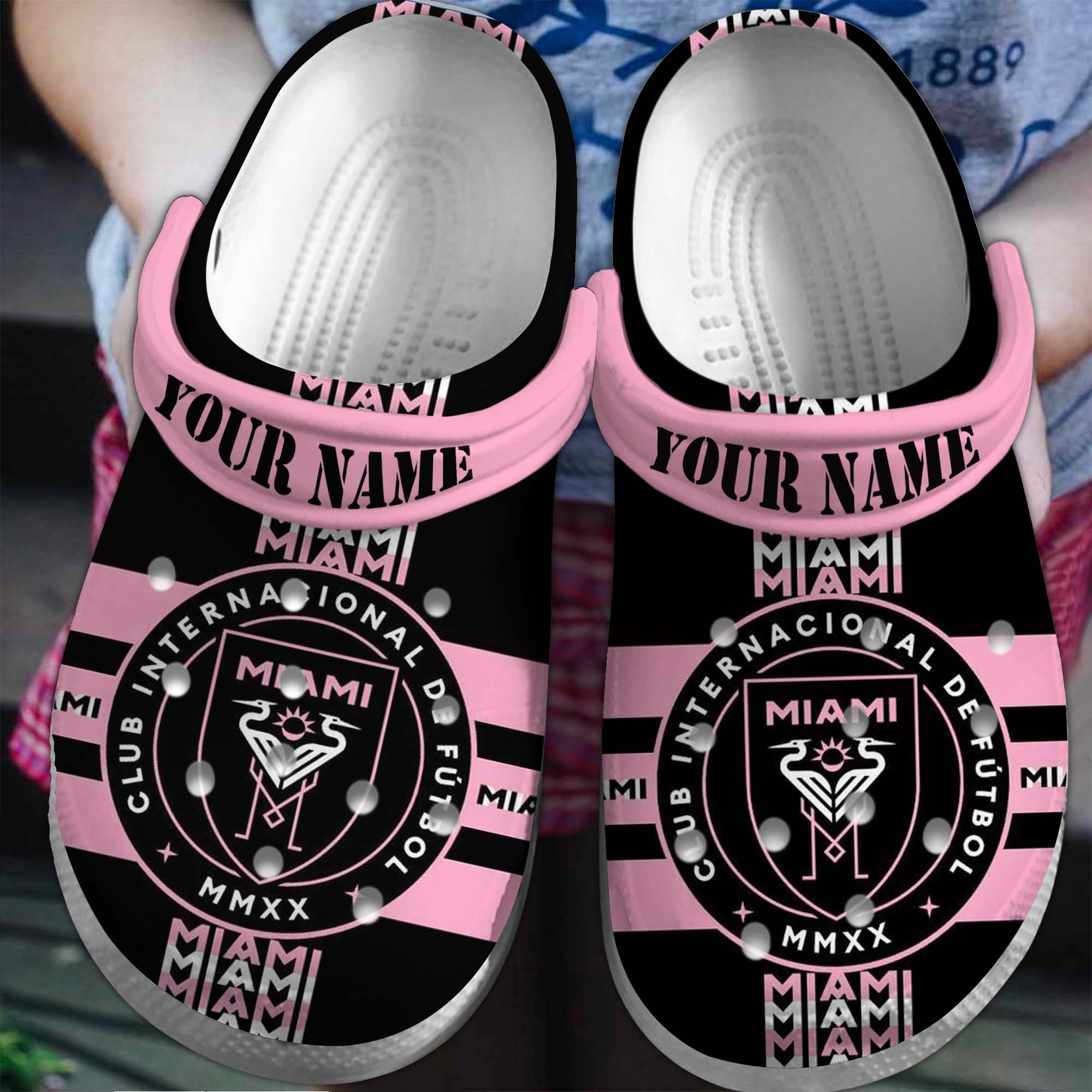 Merchidea Inter Miami CF MLS Sport Crocs Crocband Clogs Shoes Comfortable For Men Women and Kids