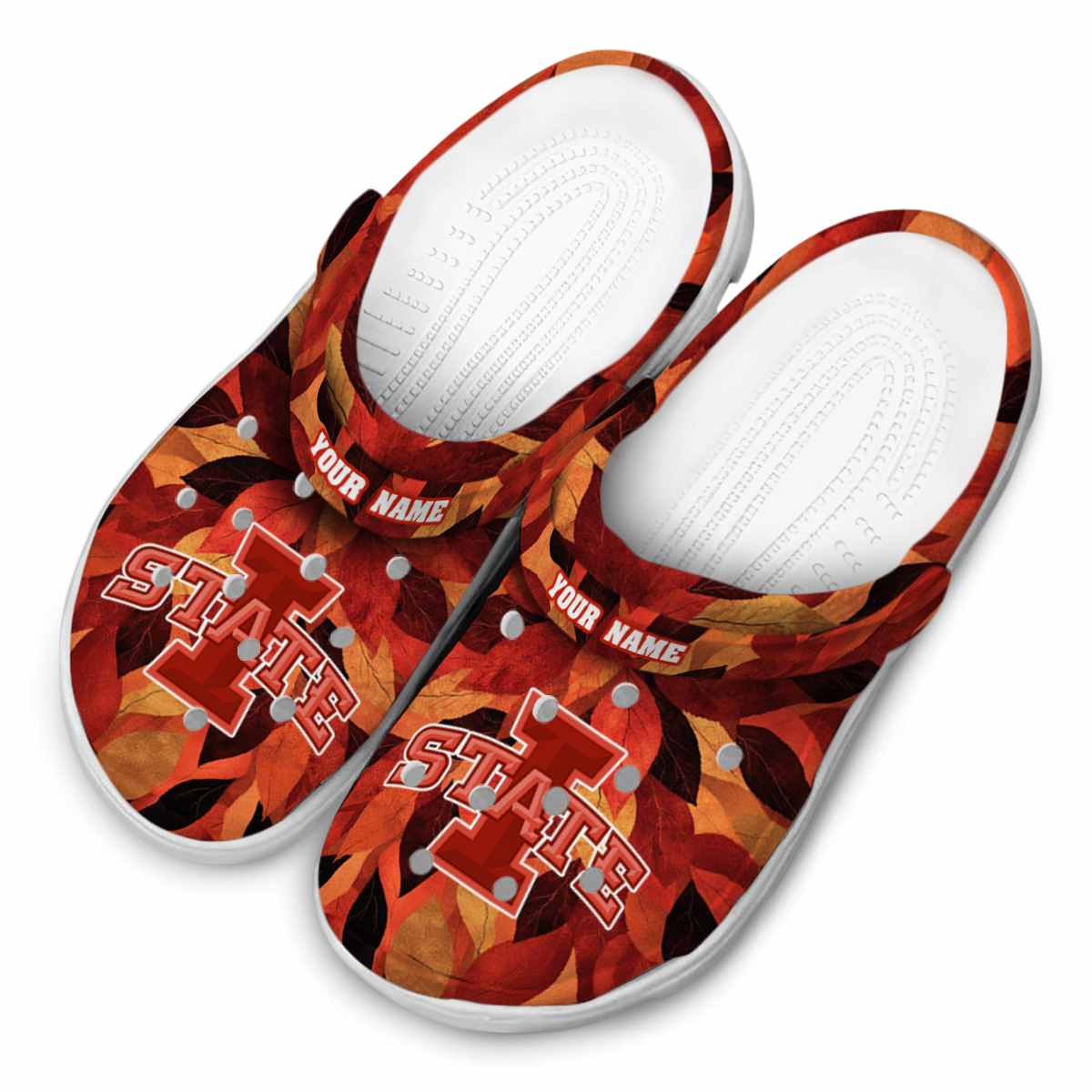 Merchidea Iowa State Cyclones NCAA Sport Crocs Crocband Clogs Shoes Comfortable For Men Women and Kids