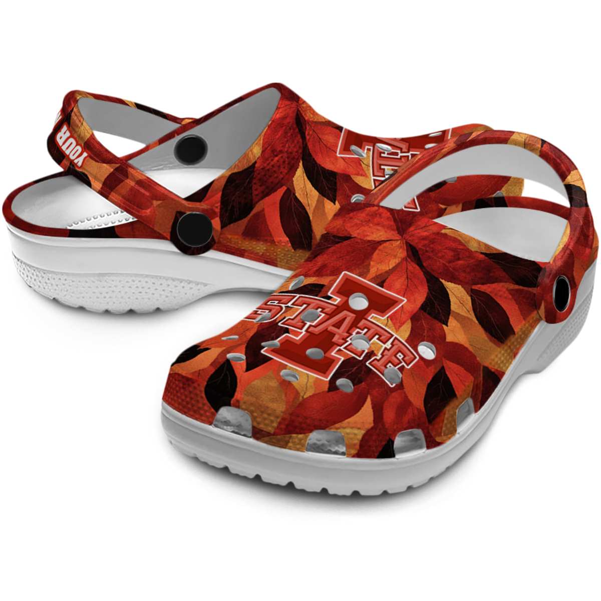 Merchidea Iowa State Cyclones NCAA Sport Crocs Crocband Clogs Shoes Comfortable For Men Women and Kids