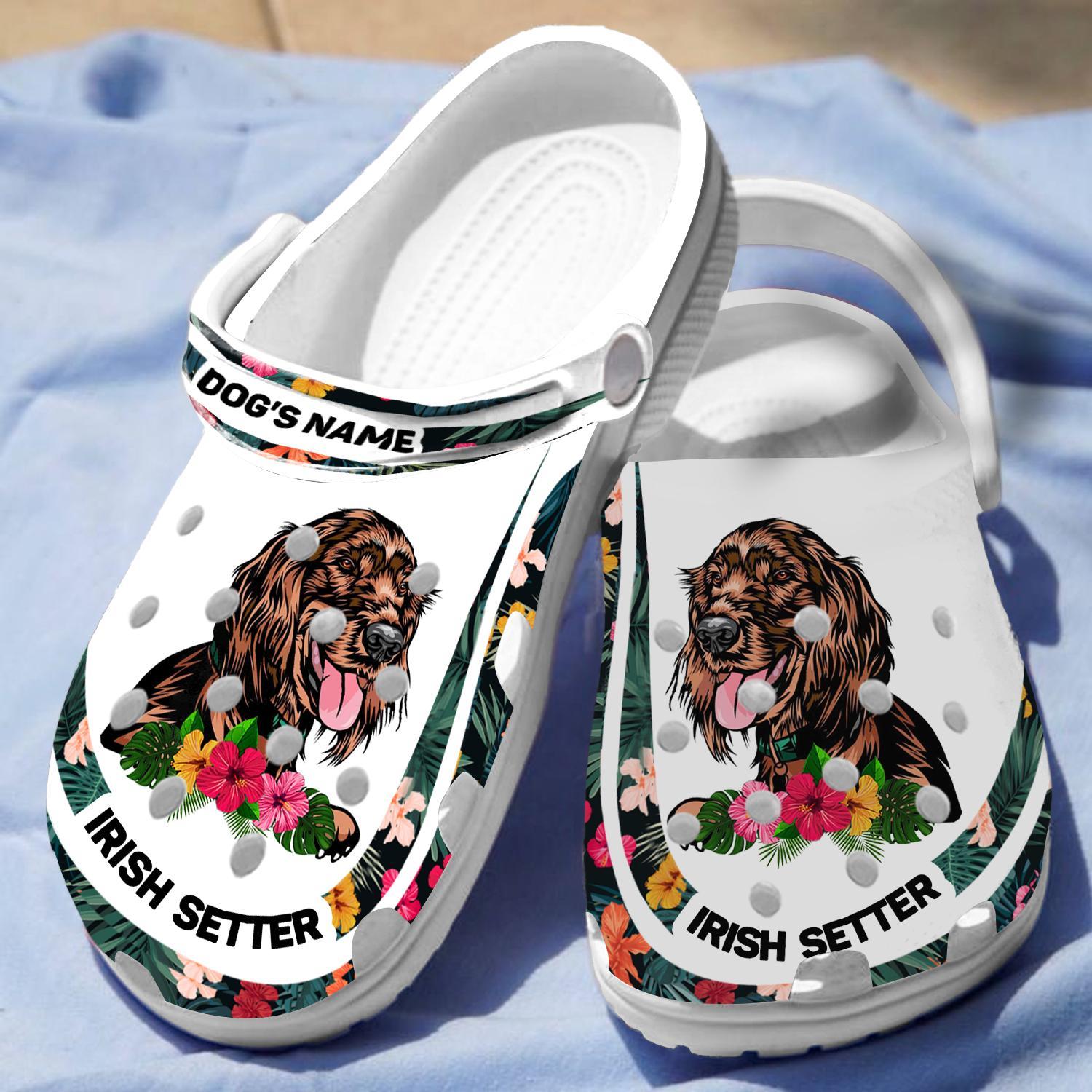 Merchidea Irish Setter Dog Crocs Crocband Clogs Shoes Comfortable For Men Women and Kids