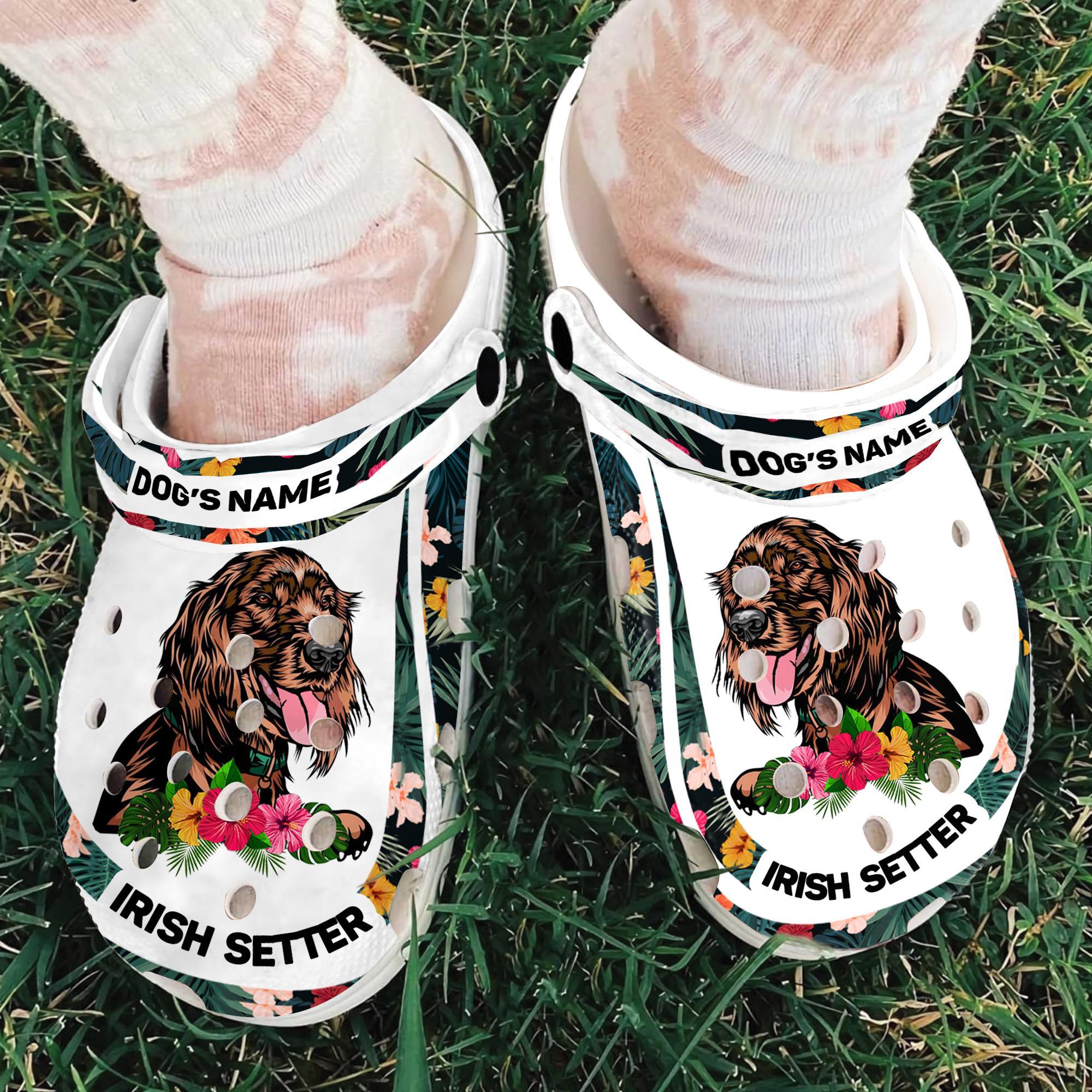 Merchidea Irish Setter Dog Crocs Crocband Clogs Shoes Comfortable For Men Women and Kids