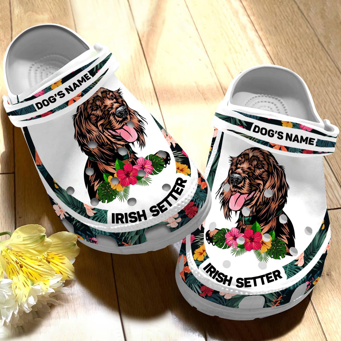 Merchidea Irish Setter Dog Crocs Crocband Clogs Shoes Comfortable For Men Women and Kids