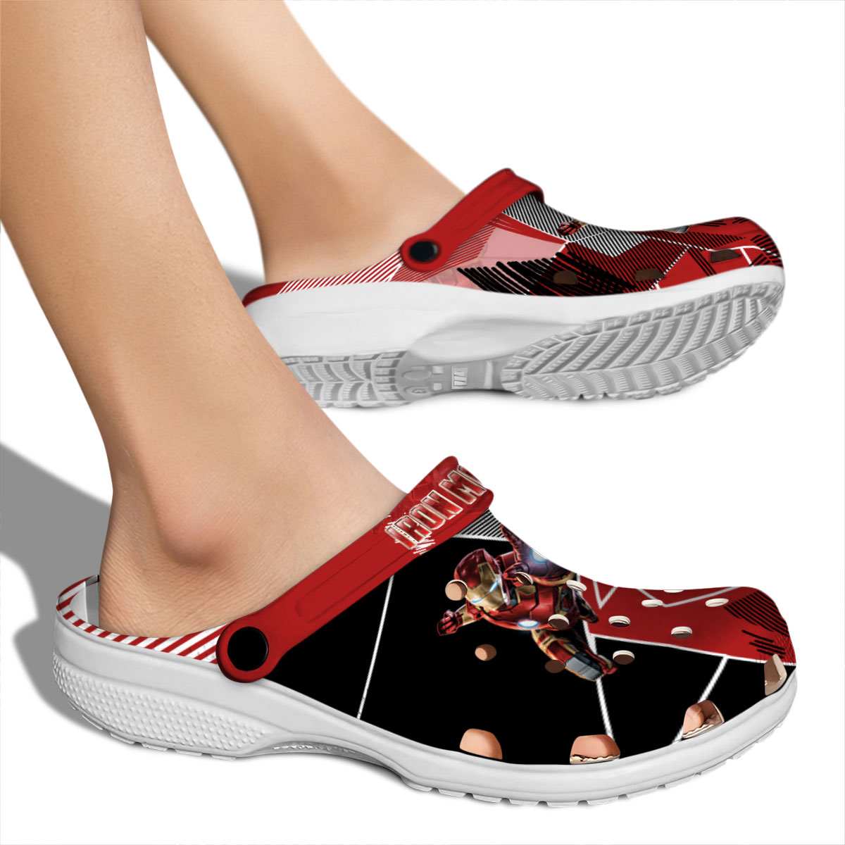 Merchidea Iron Man Movie Crocs Crocband Clogs Shoes Comfortable For Men Women and Kids