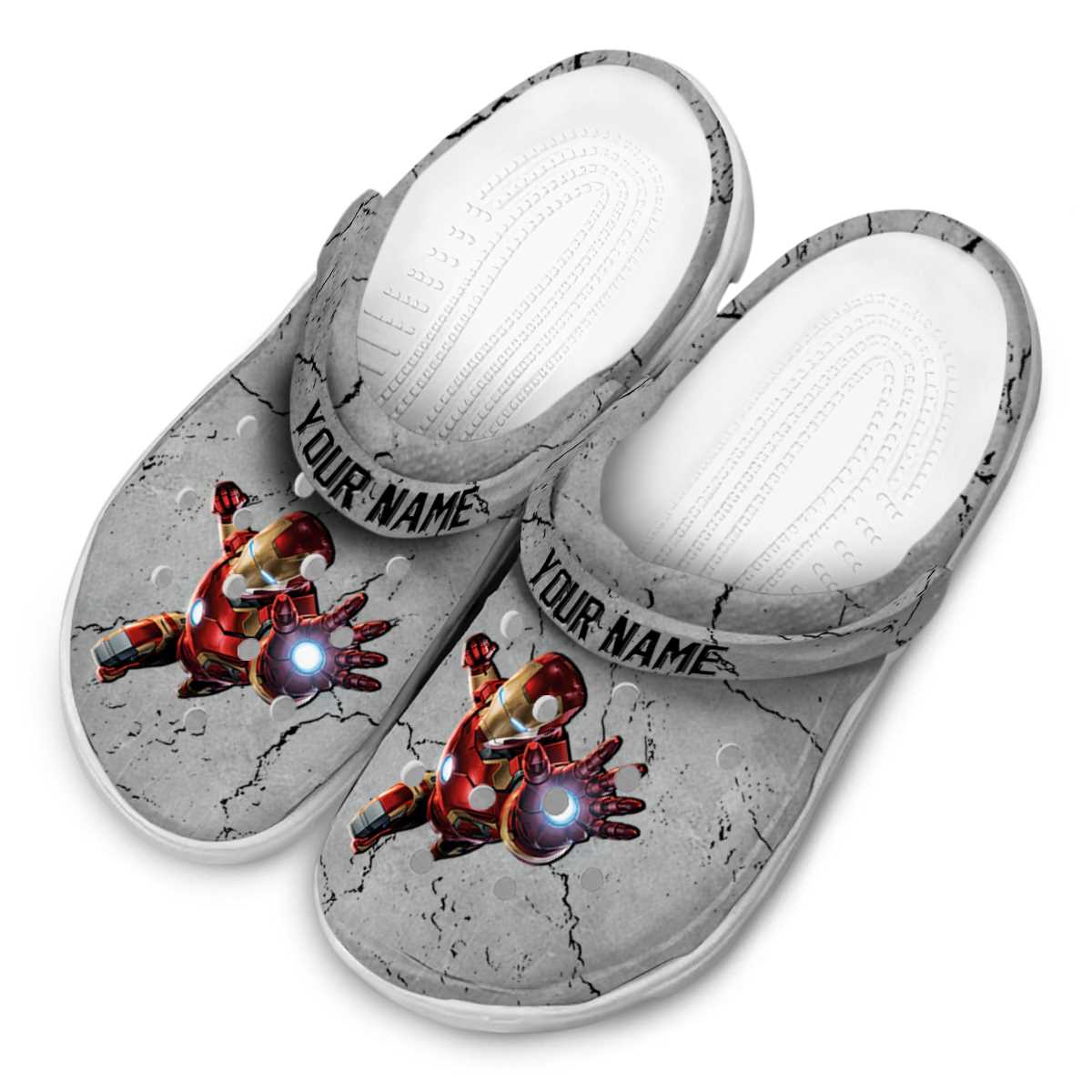 Merchidea Iron Man Movie Crocs Crocband Clogs Shoes Comfortable For Men Women and Kids