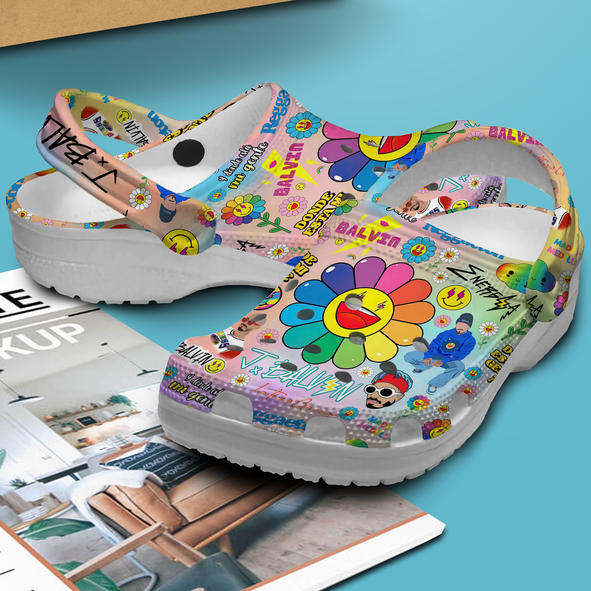 Merchidea J Balvin Music Crocs Crocband Clogs Shoes Comfortable For Men Women and Kids