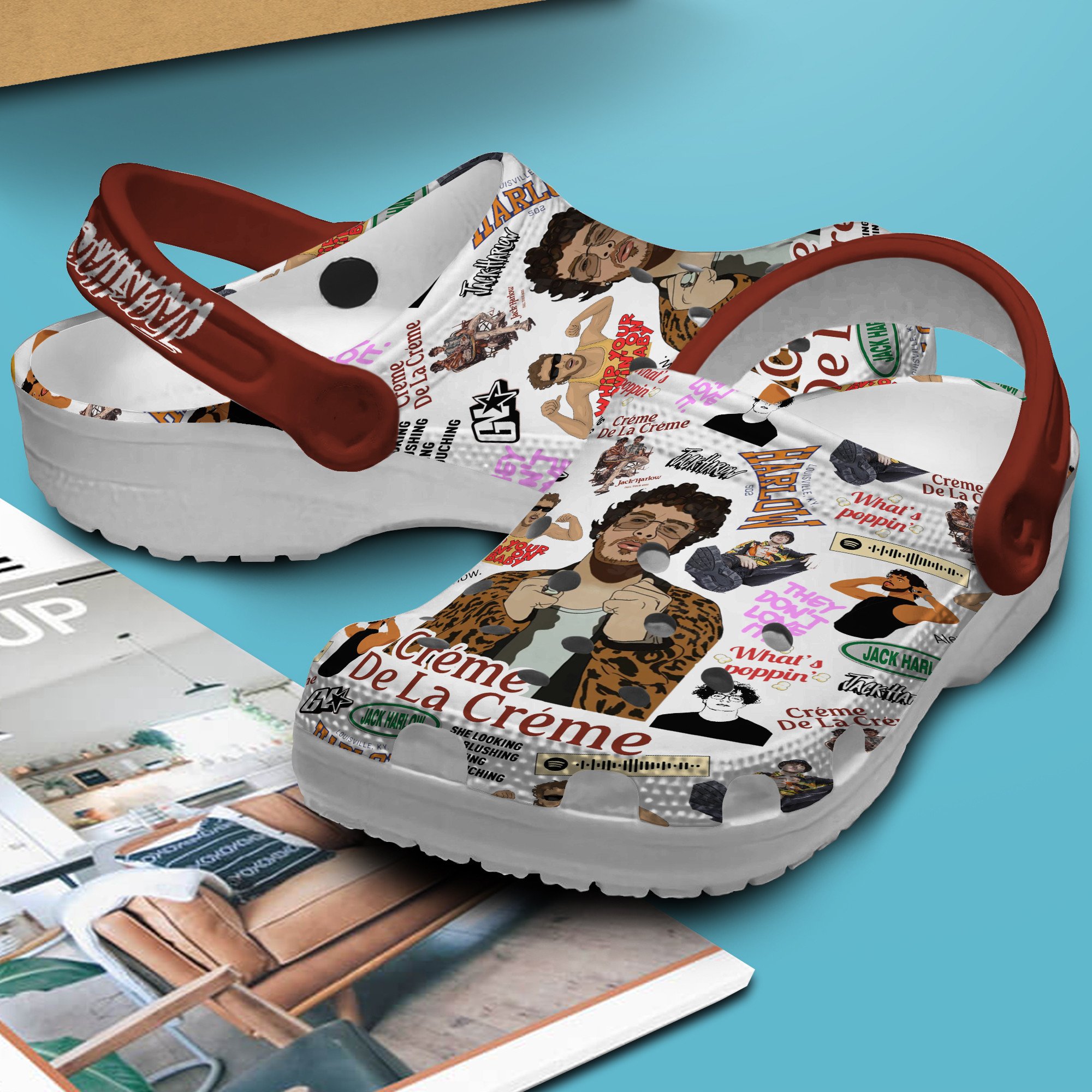 Merchidea Jack Harlow Music Crocs Crocband Clogs Shoes Comfortable For Men Women and Kids