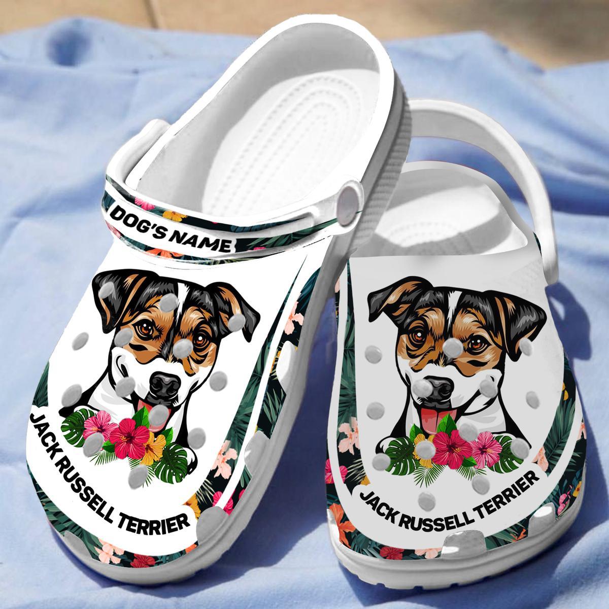 Merchidea Jack Russell Terrier Dog Crocs Crocband Clogs Shoes Comfortable For Men Women and Kids