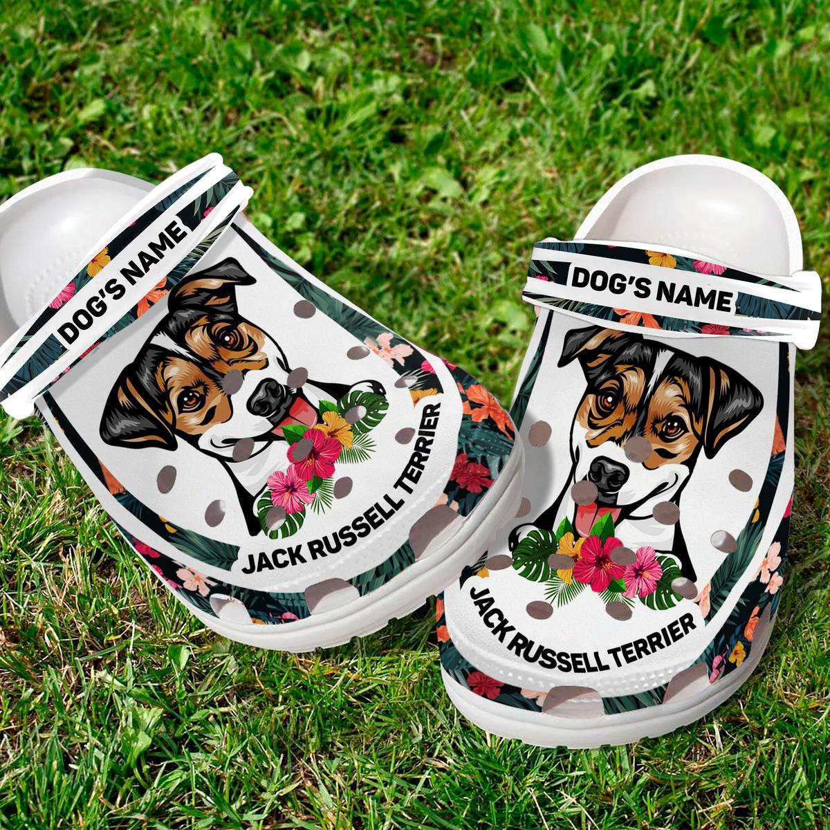 Merchidea Jack Russell Terrier Dog Crocs Crocband Clogs Shoes Comfortable For Men Women and Kids