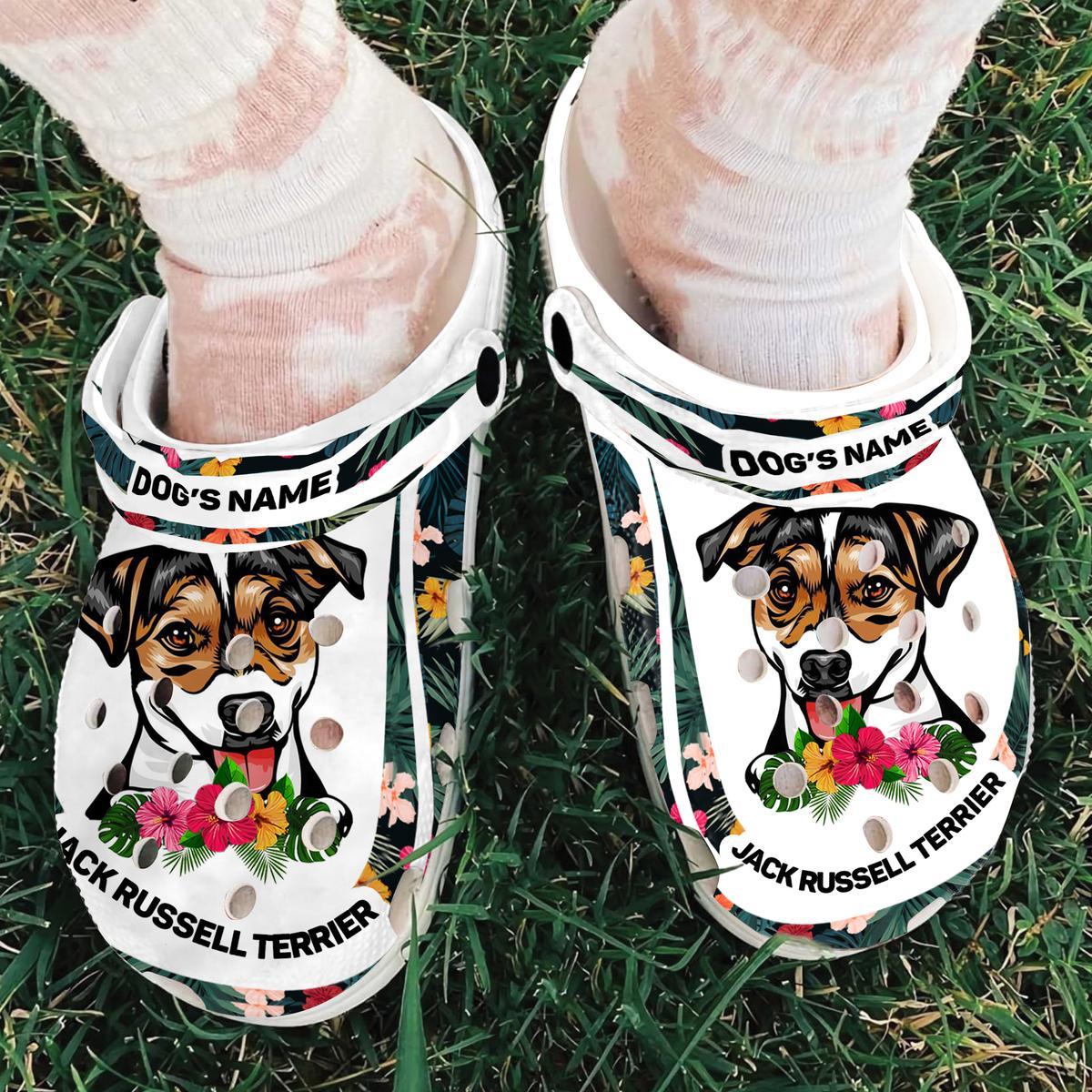 Merchidea Jack Russell Terrier Dog Crocs Crocband Clogs Shoes Comfortable For Men Women and Kids