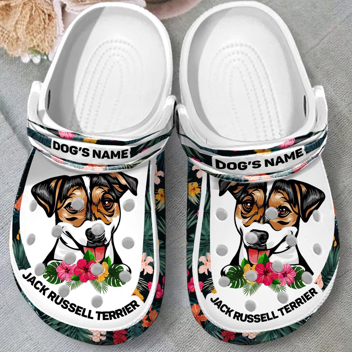 Merchidea Jack Russell Terrier Dog Crocs Crocband Clogs Shoes Comfortable For Men Women and Kids