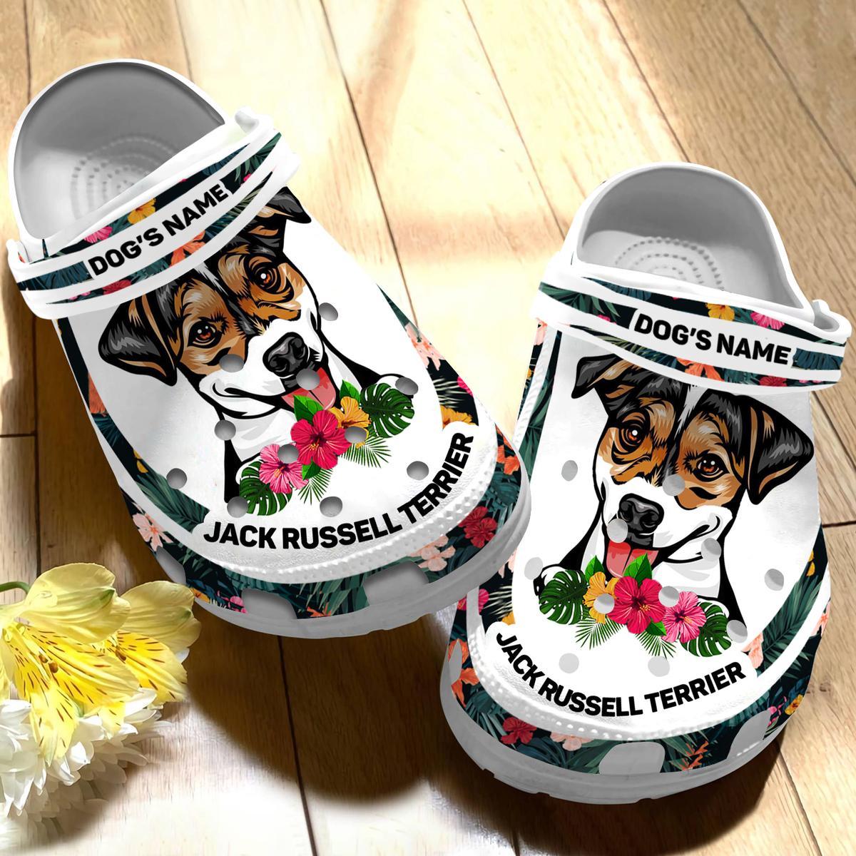 Merchidea Jack Russell Terrier Dog Crocs Crocband Clogs Shoes Comfortable For Men Women and Kids