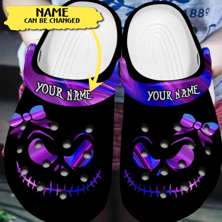 Merchidea Jack Skellington The Nightmare Before Christmas Movie Crocs Crocband Clogs Shoes Comfortable For Men Women and Kids