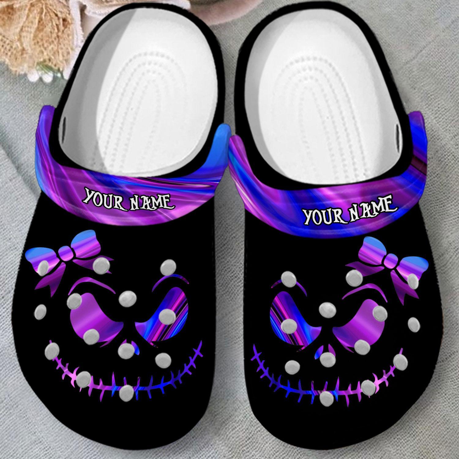 Merchidea Jack Skellington The Nightmare Before Christmas Movie Crocs Crocband Clogs Shoes Comfortable For Men Women and Kids