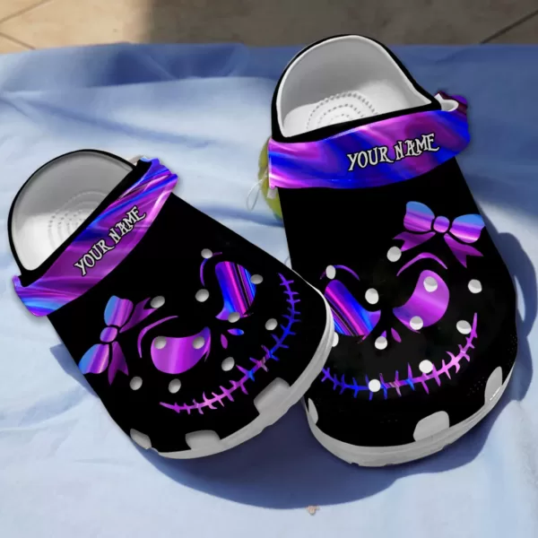 Merchidea Jack Skellington The Nightmare Before Christmas Movie Crocs Crocband Clogs Shoes Comfortable For Men Women and Kids
