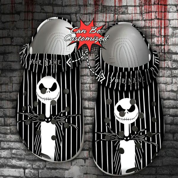 Merchidea Jack Skellington The Nightmare Before Christmas Movie Crocs Crocband Clogs Shoes Comfortable For Men Women and Kids
