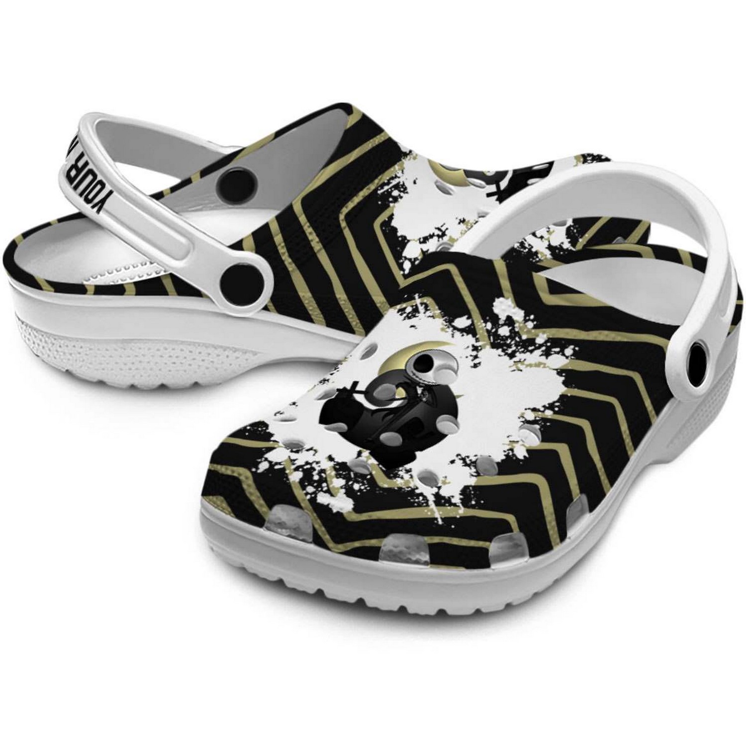 Merchidea Jack Skellington The Nightmare Before Christmas Movie Crocs Crocband Clogs Shoes Comfortable For Men Women and Kids
