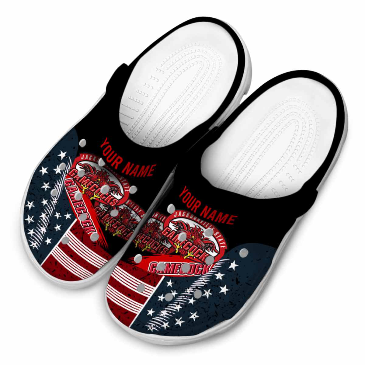 Merchidea Jacksonville State Gamecocks NCAA Sport Crocs Crocband Clogs Shoes Comfortable For Men Women and Kids