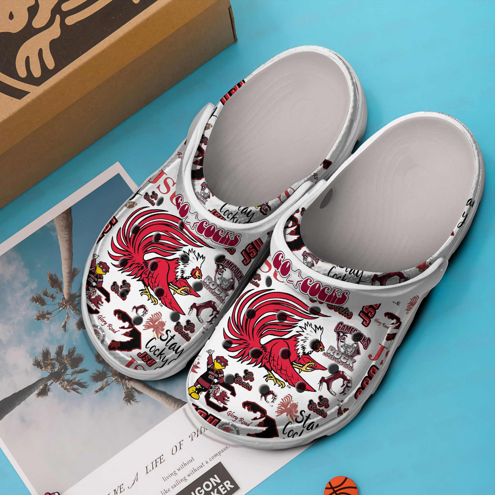 Merchidea Jacksonville State Gamecocks NCAA Sport Crocs Crocband Clogs Shoes Comfortable For Men Women and Kids