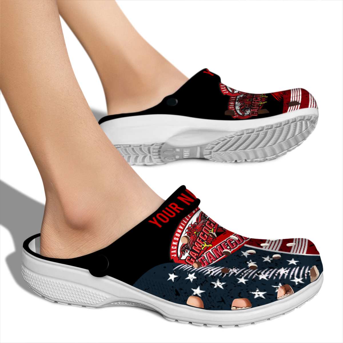 Merchidea Jacksonville State Gamecocks NCAA Sport Crocs Crocband Clogs Shoes Comfortable For Men Women and Kids