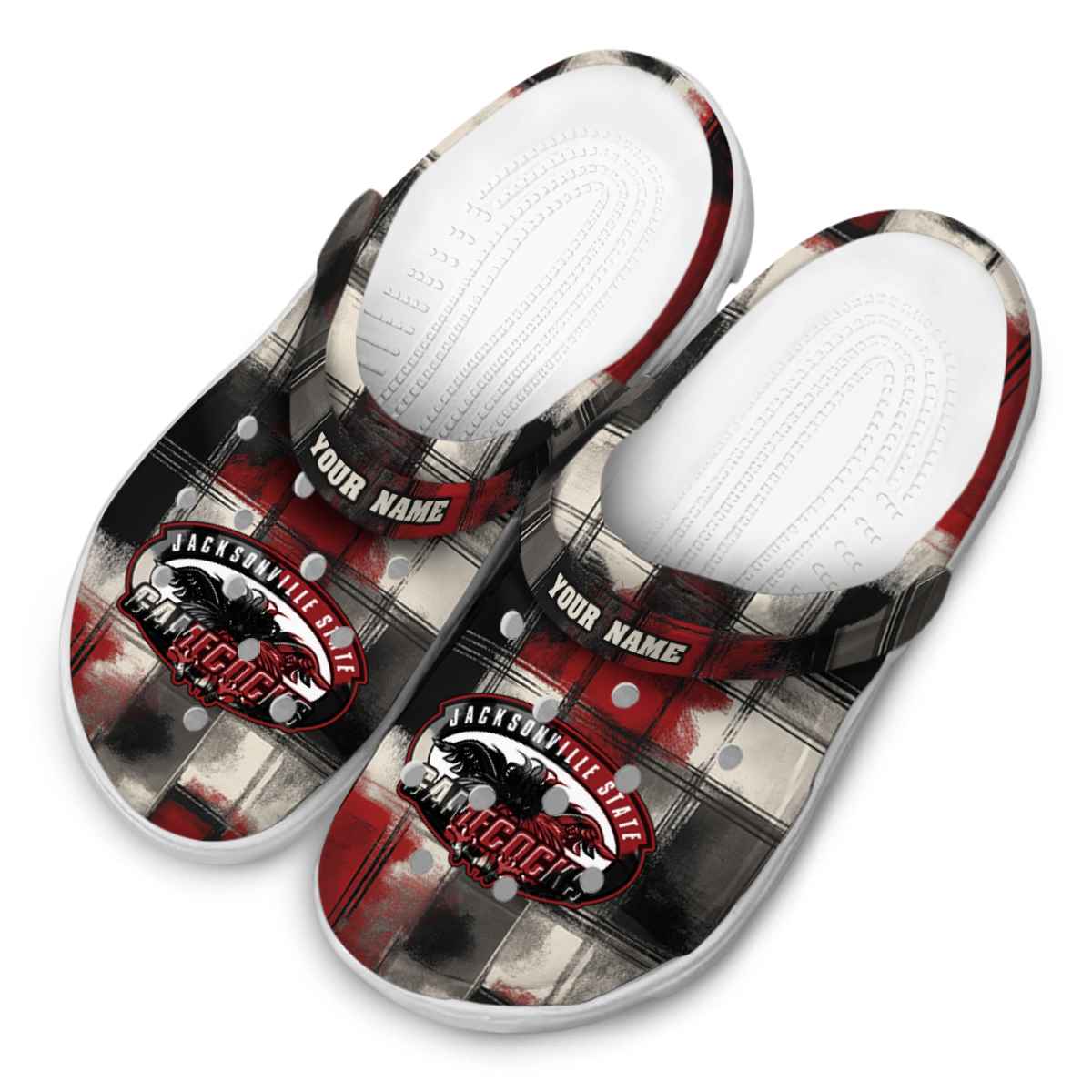 Merchidea Jacksonville State Gamecocks NCAA Sport Crocs Crocband Clogs Shoes Comfortable For Men Women and Kids