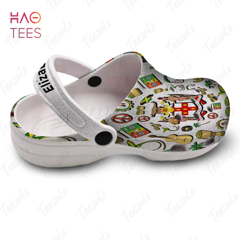 Merchidea Jamaica Coat Of Arms Flag Jamaican Crocs Crocband Clogs Shoes Comfortable For Men Women and Kids