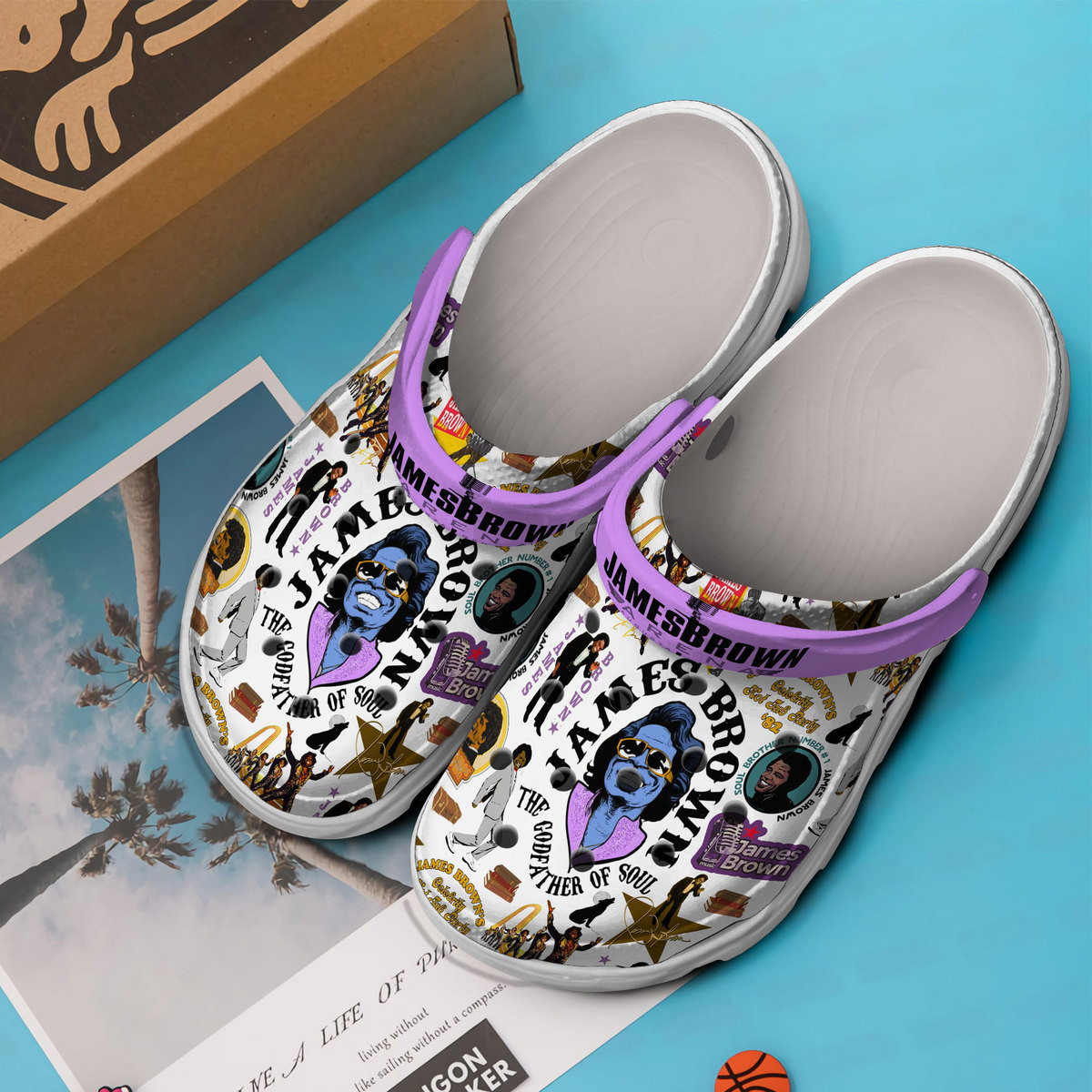 Merchidea James Brown Music Crocs Crocband Clogs Shoes Comfortable For Men Women and Kids