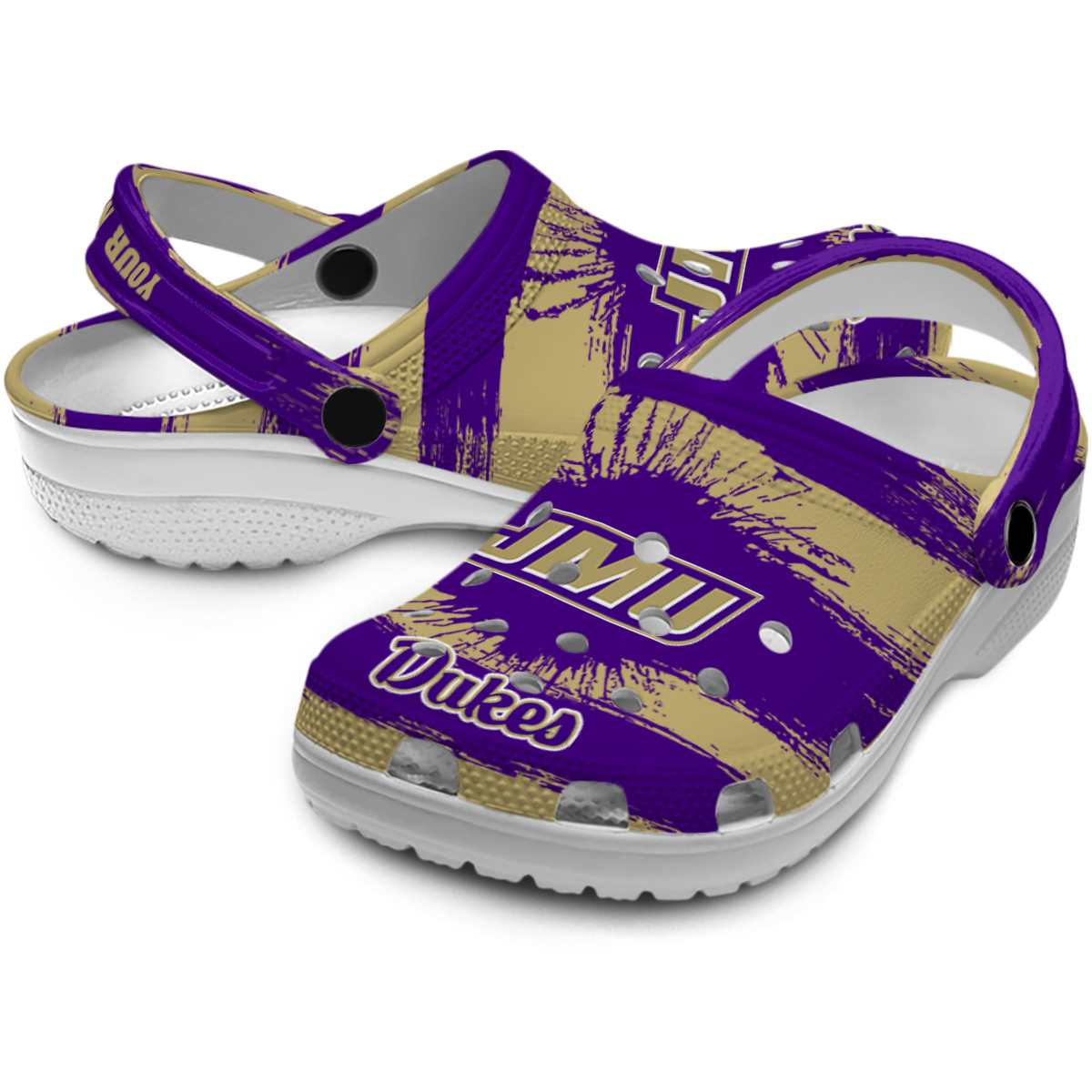 Merchidea James Madison Dukes NCAA Sport Crocs Crocband Clogs Shoes Comfortable For Men Women and Kids