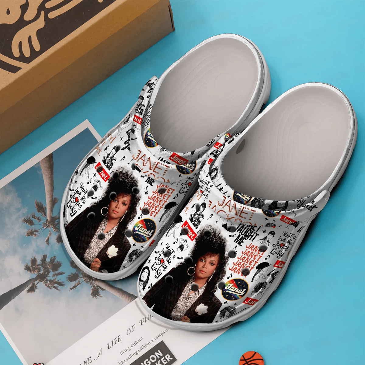 Merchidea Janet Jackson Music Crocs Crocband Clogs Shoes Comfortable For Men Women and Kids