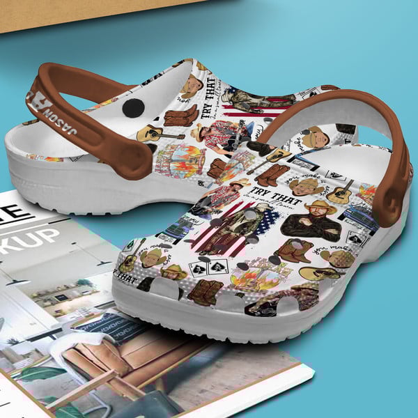 Merchidea Jason Aldean Music Crocs Crocband Clogs Shoes Comfortable For Men Women and Kids