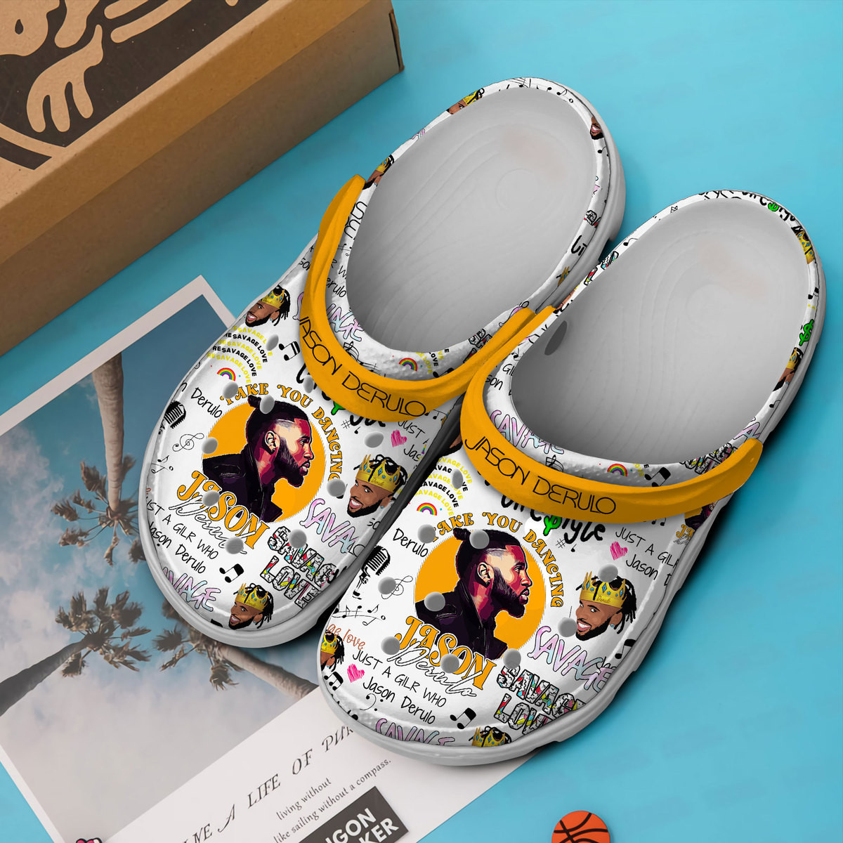 Merchidea Jason Derulo Music Crocs Crocband Clogs Shoes Comfortable For Men Women and Kids