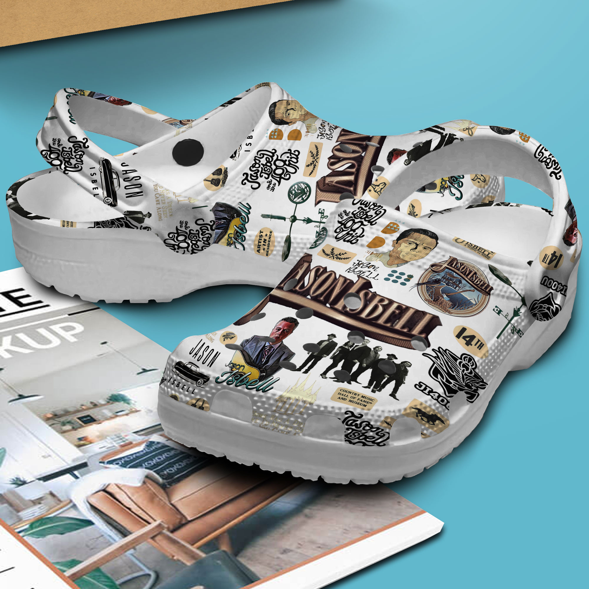 Merchidea Jason Isbell Music Crocs Crocband Clogs Shoes Comfortable For Men Women and Kids