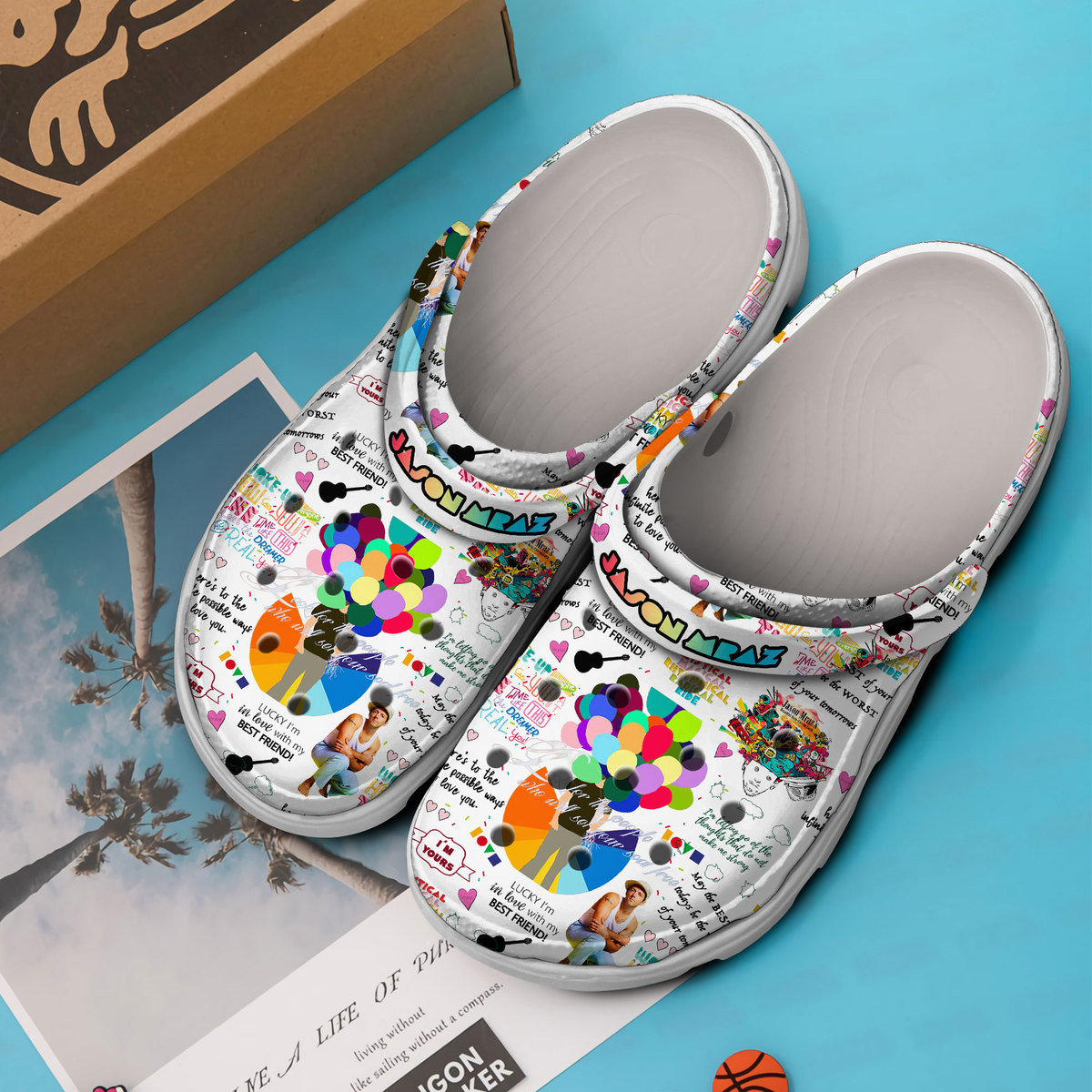 Merchidea Jason Mraz Music Crocs Crocband Clogs Shoes Comfortable For Men Women and Kids