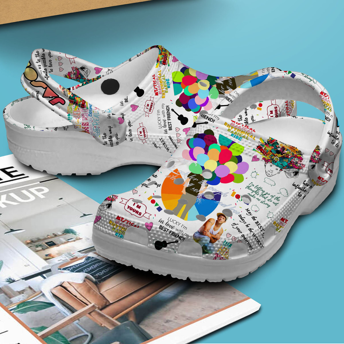 Merchidea Jason Mraz Music Crocs Crocband Clogs Shoes Comfortable For Men Women and Kids