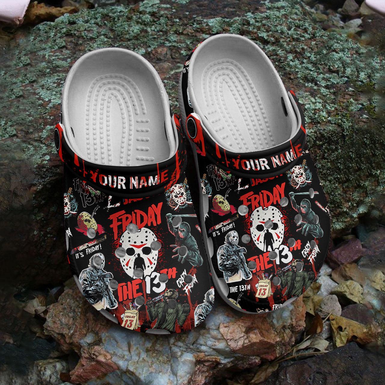 Merchidea Jason Voorhees Horror Movie Crocs Crocband Clogs Shoes Comfortable For Men Women and Kids