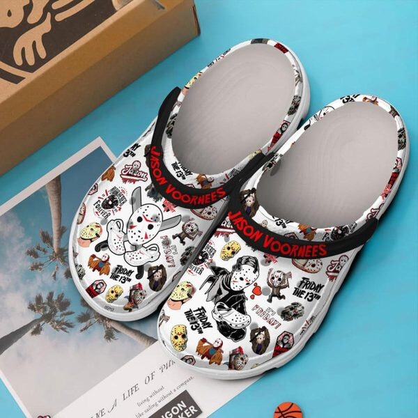 Merchidea Jason Voorhees Horror Movie Crocs Crocband Clogs Shoes Comfortable For Men Women and Kids