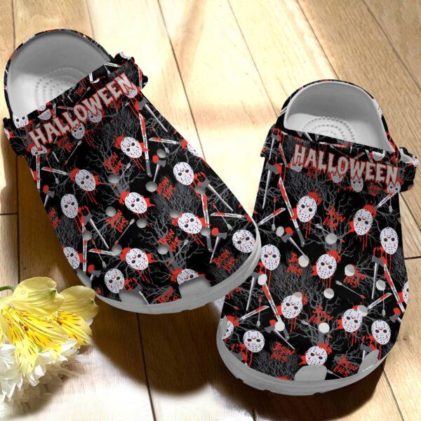 Merchidea Jason Voorhees Horror Movie Crocs Crocband Clogs Shoes Comfortable For Men Women and Kids