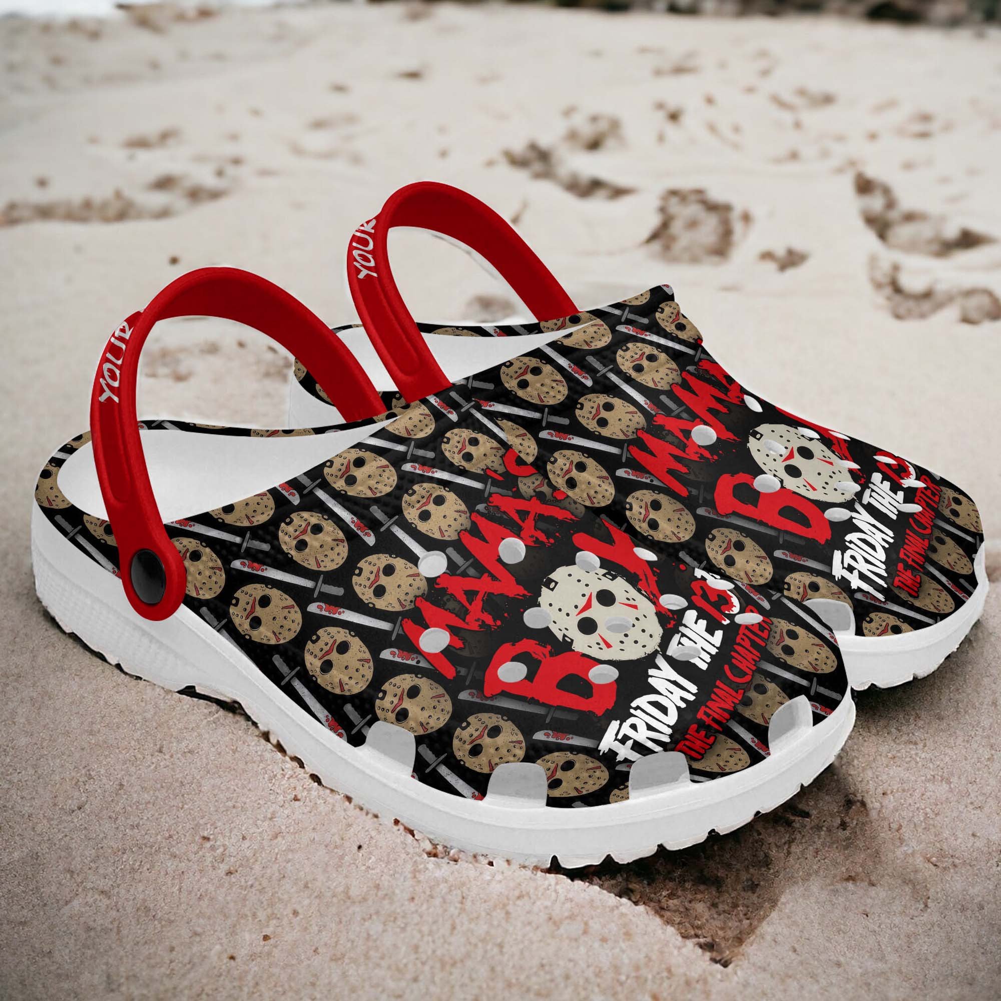 Merchidea Jason Voorhees Horror Movie Crocs Crocband Clogs Shoes Comfortable For Men Women and Kids