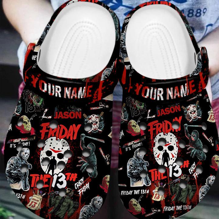 Merchidea Jason Voorhees Horror Movie Crocs Crocband Clogs Shoes Comfortable For Men Women and Kids