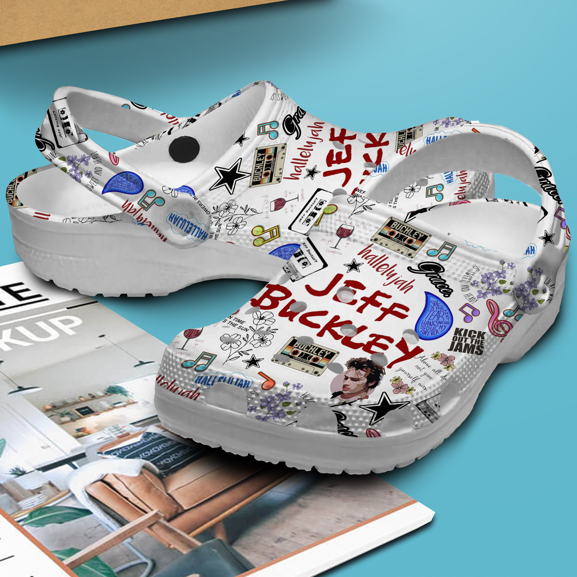 Merchidea Jeff Buckley Music Crocs Crocband Clogs Shoes Comfortable For Men Women and Kids