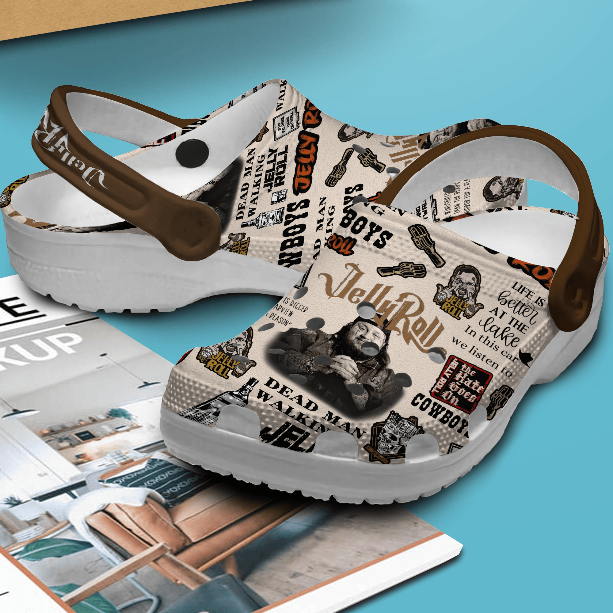 Merchidea Jelly Roll Music Crocs Crocband Clogs Shoes Comfortable For Men Women and Kids