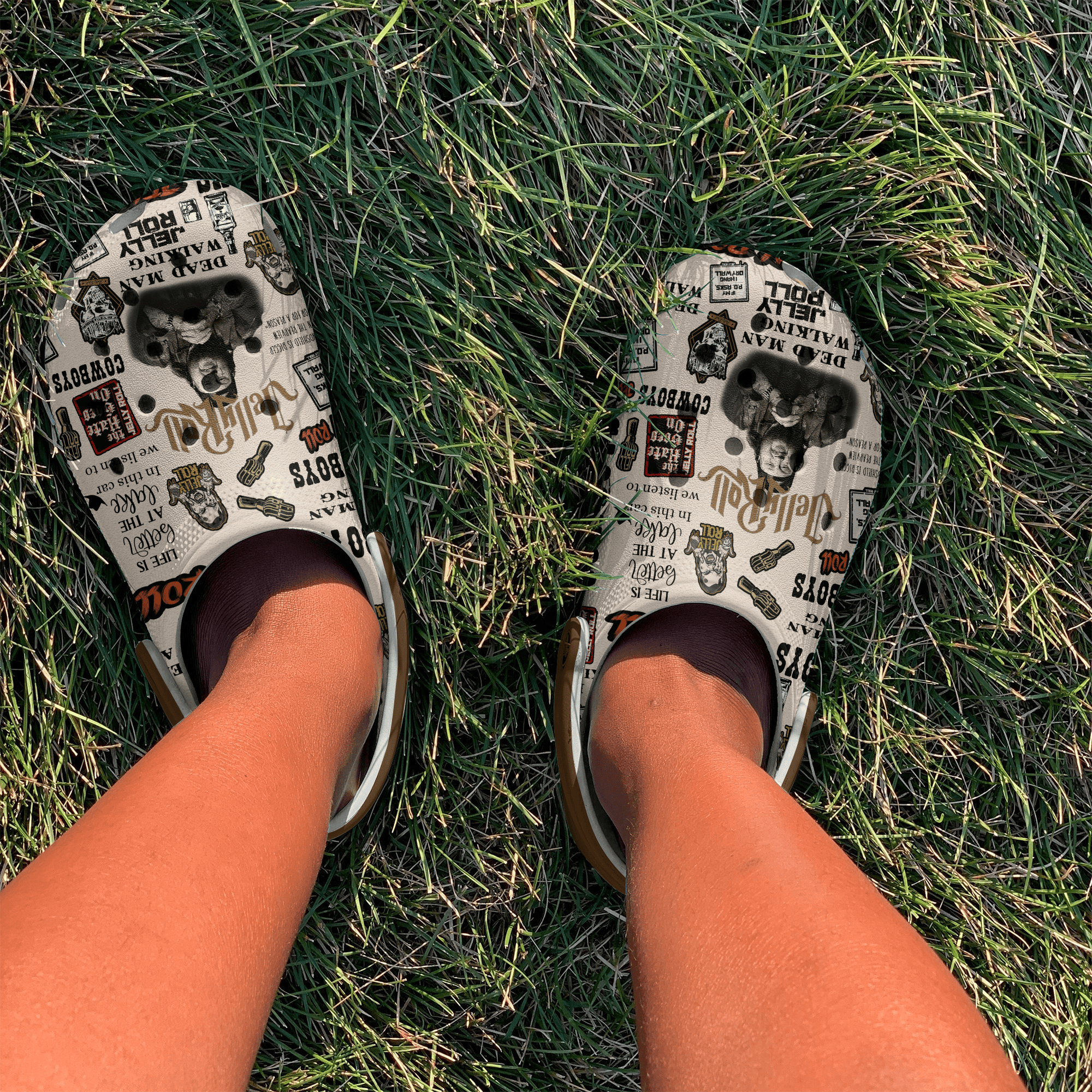 Merchidea Jelly Roll Music Crocs Crocband Clogs Shoes Comfortable For Men Women and Kids