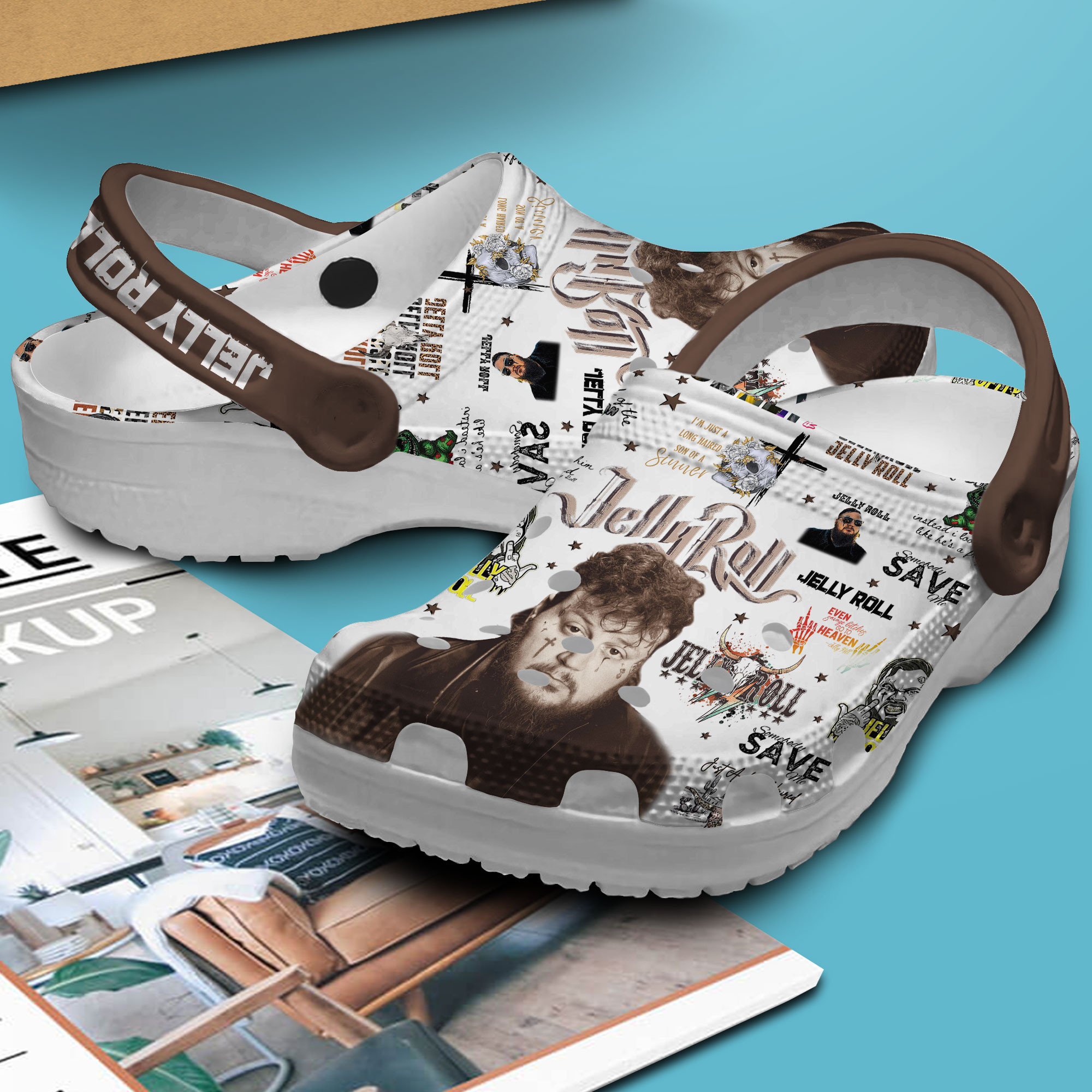 Merchidea Jelly Roll Music Crocs Crocband Clogs Shoes Comfortable For Men Women and Kids