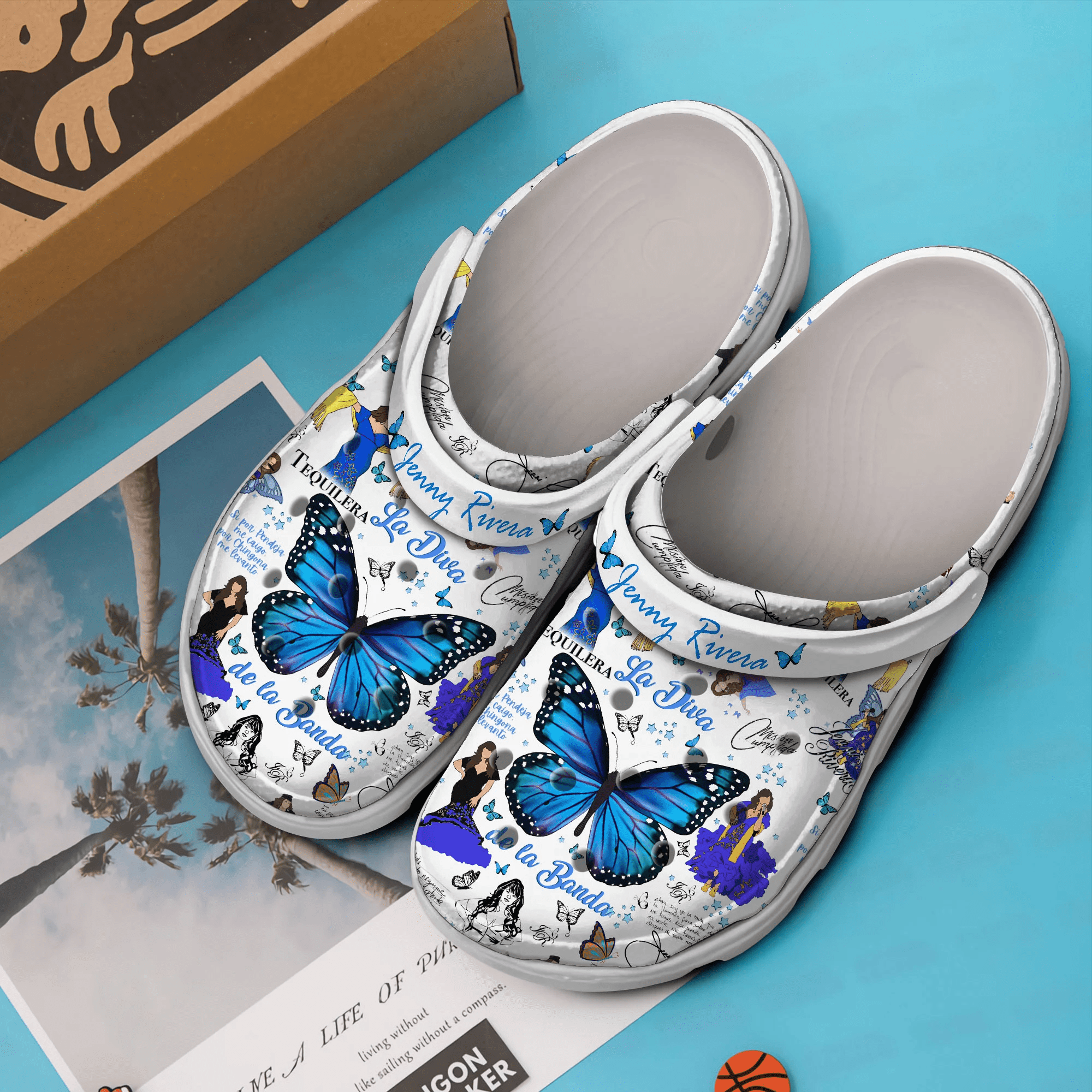 Merchidea Jenni Rivera Music Crocs Crocband Clogs Shoes Comfortable For Men Women and Kids