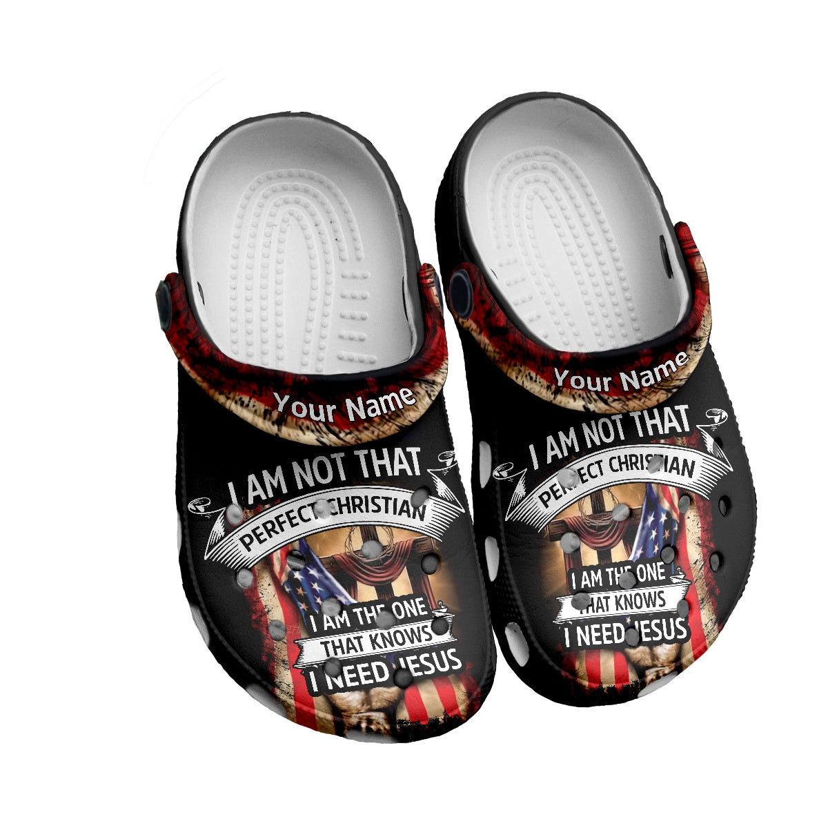 Merchidea Jesus Customized Crocs Crocband Clogs Shoes Comfortable For Men Women and Kids I Am The One That Knows I Need Jesus Inspiring Christian Gifts