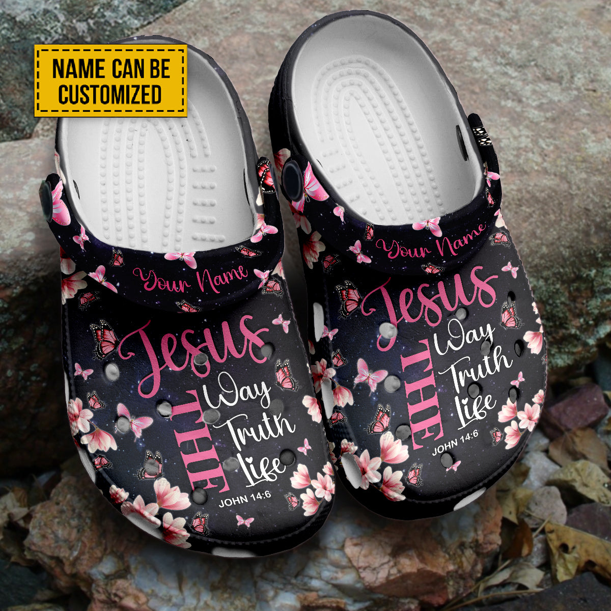 Merchidea Jesus The Way The Truth The Life Customized Crocs Crocband Clogs Shoes Comfortable For Men Women and Kids Gift For Jesus Lovers