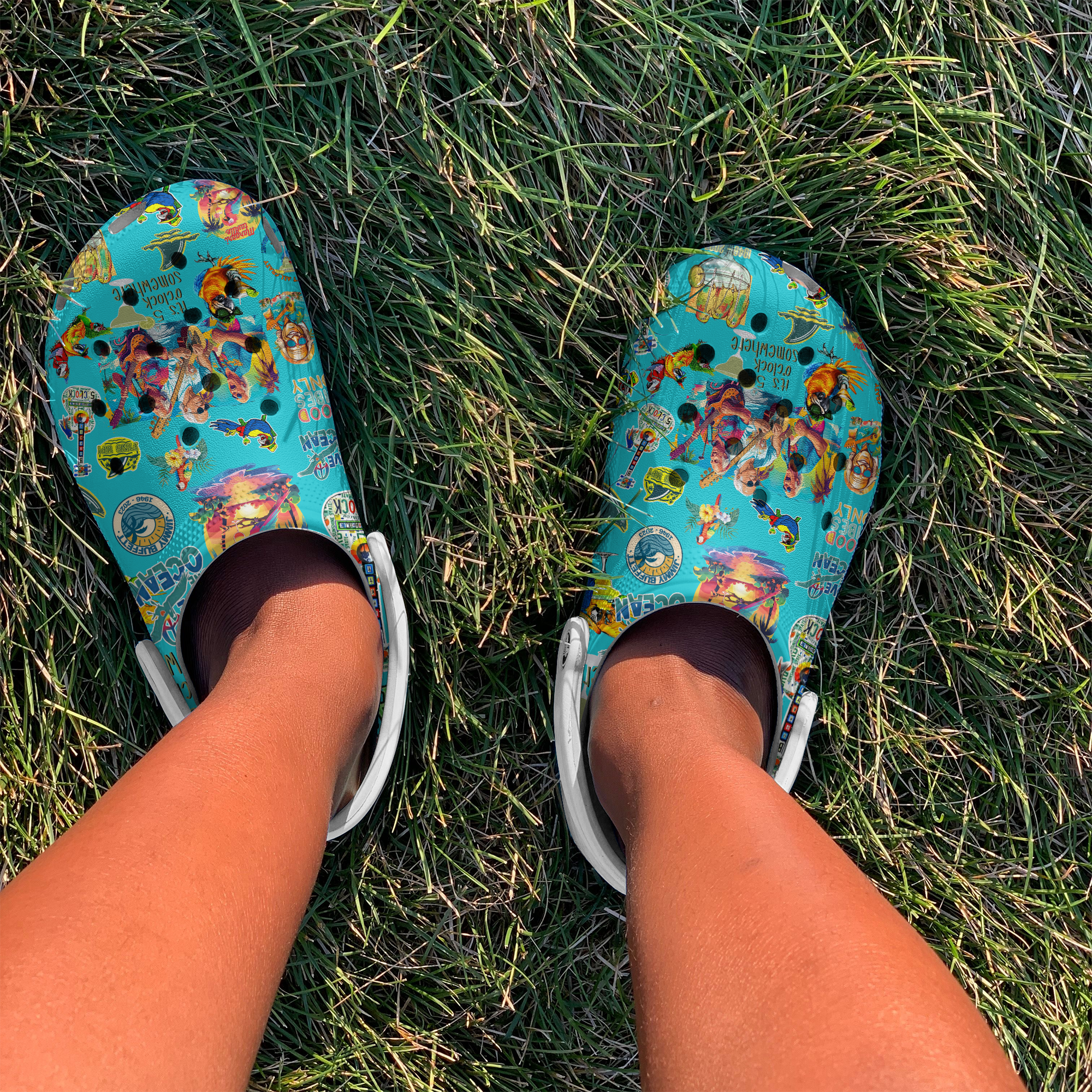 Merchidea Jimmy Buffett Music Crocs Crocband Clogs Shoes Comfortable For Men Women and Kids