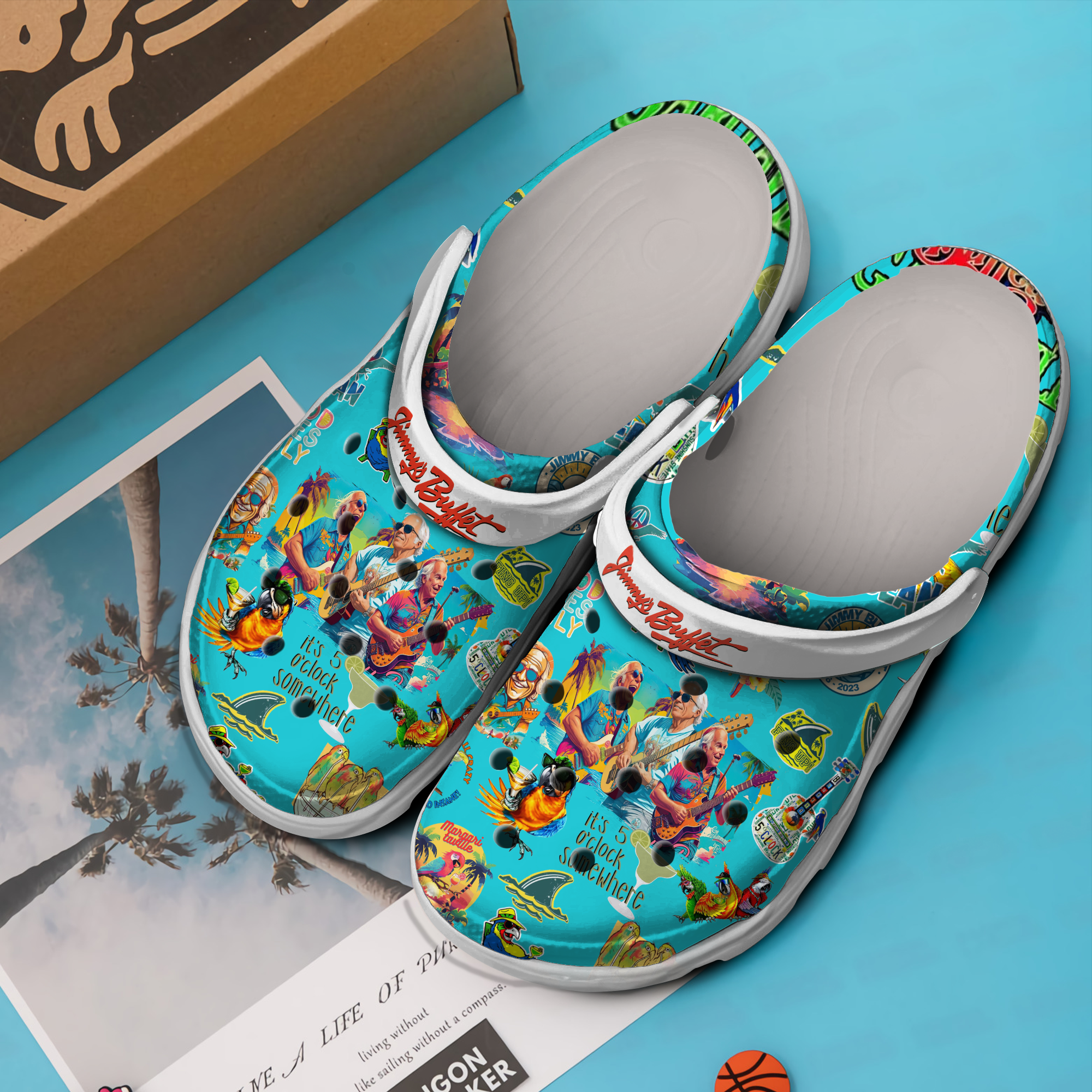 Merchidea Jimmy Buffett Music Crocs Crocband Clogs Shoes Comfortable For Men Women and Kids